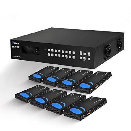 OREI 8X8 4K HDMI Matrix Switcher Extender - HDBase...