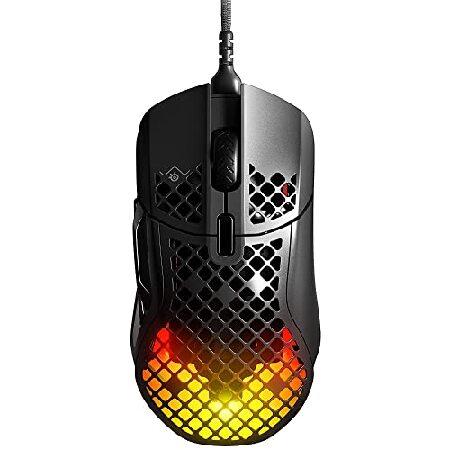 SteelSeries 有線 Aerox 5 超軽量 9ボタン 高速反応 長時間使用可能 TRUEM...