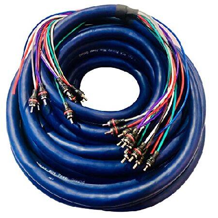 Bass Rockers 50フィート 高耐久 BRmedusa50 ケーブル 5 RCA ペア リ...