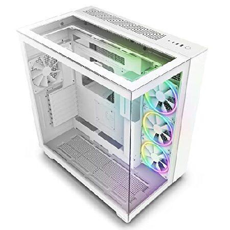 NZXT H9 Elite 2層構造 ミドルタワー PCケース 強化ガラスモデル White CM-...