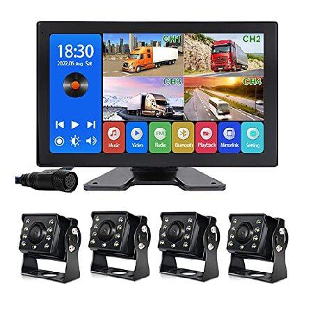 EVERSECU 4CH HD 1080P Car Backup Cameras System wi...