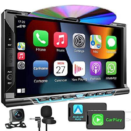 Double Din car Stereo with CD/DVD Player- CarPlay ...