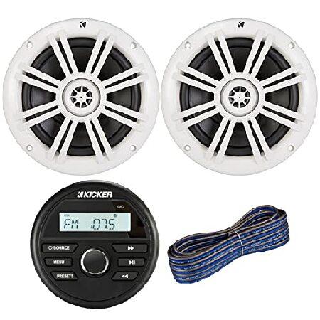 Kicker All-Weather Marine Gauge Style Bluetooth US...