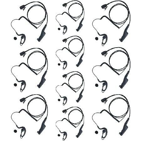 Sarcia 10 Pack G Shape Earpiece Headset and Mic fo...