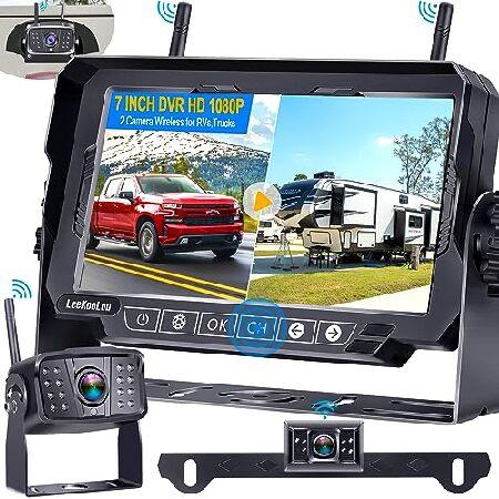 RV Backup Camera Wireless Dual Cameras: Loop Recor...