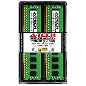 A-Tech 32GB Kit (2x16GB) RAM for Fujitsu PRIMERGY CX2550 M5, CX2570 M5, RX2530 M5 D3383-A, RX2540 M5 D3384-B, RX4770 M5 D3753 | DDR4 2933MHz PC4-23400