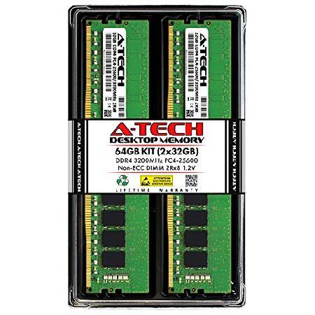 A-Tech 64GB Kit (2x32GB) RAM for GIGABYTE B450 AOR...