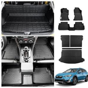 Thinzyou Floor Mats Compatible with 2018-2023 Subaru Crosstrek XV Cargo Mat TPE Back Seat Cover Protector Subaru Impreza Hatchback 2018-2023 Accessori｜rest