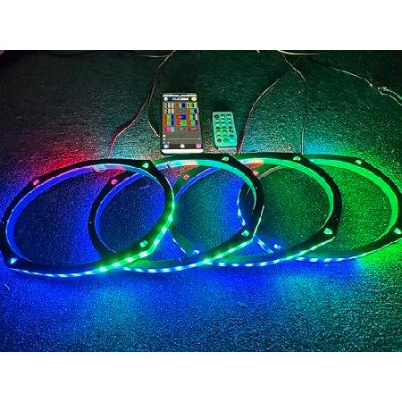 Sando Tech 4PCS 6×9&apos;&apos; Dream Color Chase LED Speake...