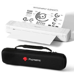 Phomemoプリンタ保護ケース、ポータブル収納ケース、Phomemo P831/M832プリンタ収納ケース対応 - ブラック