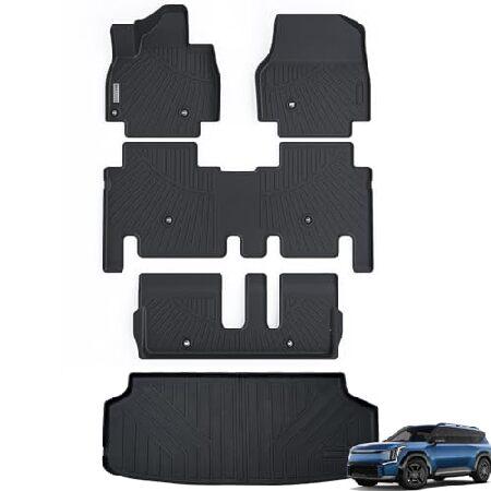 WAYIDSS Floor Mats ＆ Trunk Mat for KIA EV9 2024 7-...