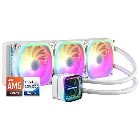 Enermax Aquafusion ADV 360 ホワイト A-RGB AIO CPU 液体クー...