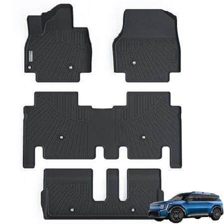 WAYIDSS Floor Mats for KIA EV9 2024 7 Seats-2 Row ...