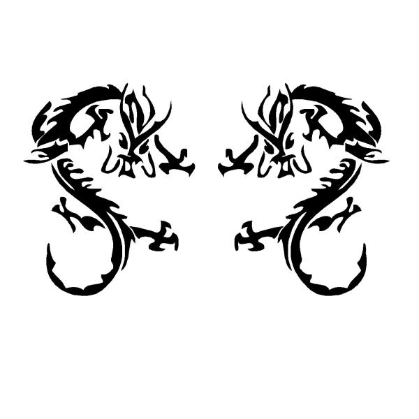 ドラゴン　バイナル系　ver.1　ロゴ　カッティングステッカー