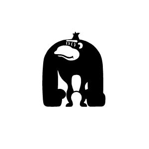 ゴリラ イラスト ロゴ カッティングステッカー 選べる4サイズ Bike Hon 0090 Cutting Sticker Shop Restt 通販 Yahoo ショッピング