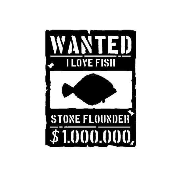 ウォンテッド　イシガレイ　シルエット　ロゴ(小)　カッティングステッカー