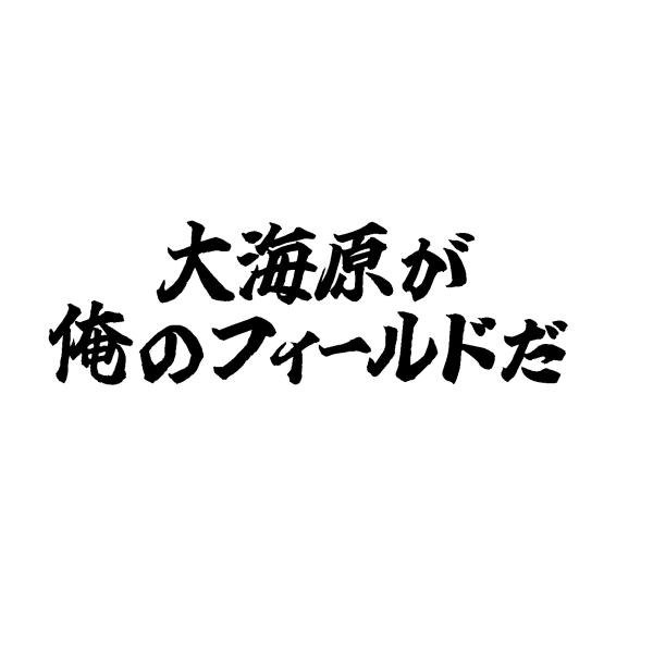 大海原が俺のフィールドだ　名言　ロゴ　文字　カッティングステッカー　選べる4サイズ