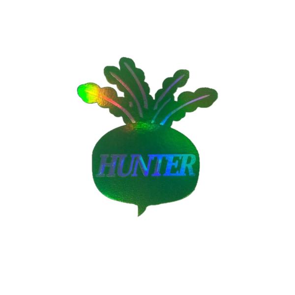 カブ　イラスト　ハンター　ロゴ　カッティングステッカー 　ホログラフィック系×クリアグリーン系　数量...