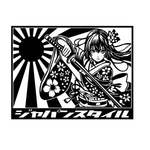 セクシースタイル イラスト ロゴ カッティングステッカー 2色デザイン