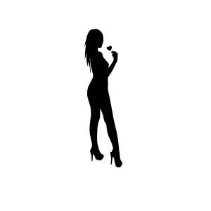 セクシーギャル シルエット ver.38 カッティングステッカー
