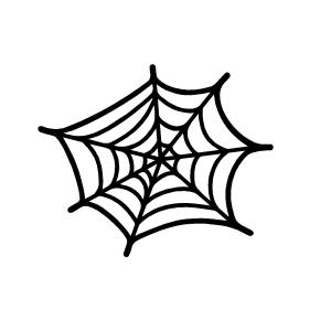 蜘蛛の巣　ロゴ　イラスト　カッティングステッカー　選べる3サイズ　