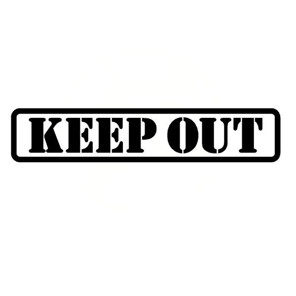 KEEP OUT　文字　ロゴ　カッティングステッカー　選べる4サイズ　キープアウト