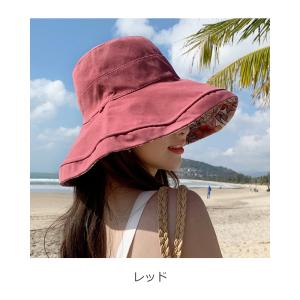 爆買 帽子 レディース UVカット リバーシブ...の詳細画像3