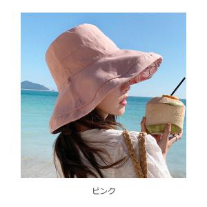 爆買 帽子 レディース UVカット リバーシブ...の詳細画像4
