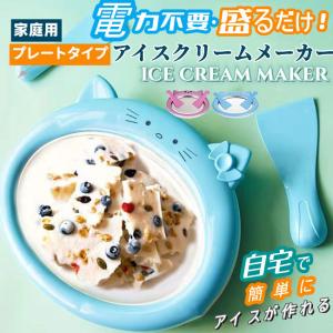 アイスクリームメーカー 電力不要 家庭用 保冷皿