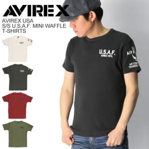 (アビレックス) AVIREX アヴィレックス U.S.A.F. ミニワッフル クルー Tシャツ カットソー メンズ レディース