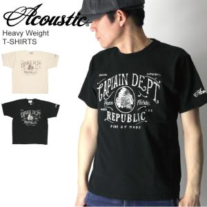 (アコースティック) Acoustic ヘビーウエイト Tシャツ ショートスリーブ カットソー ネイティブデザイン 半袖｜retom