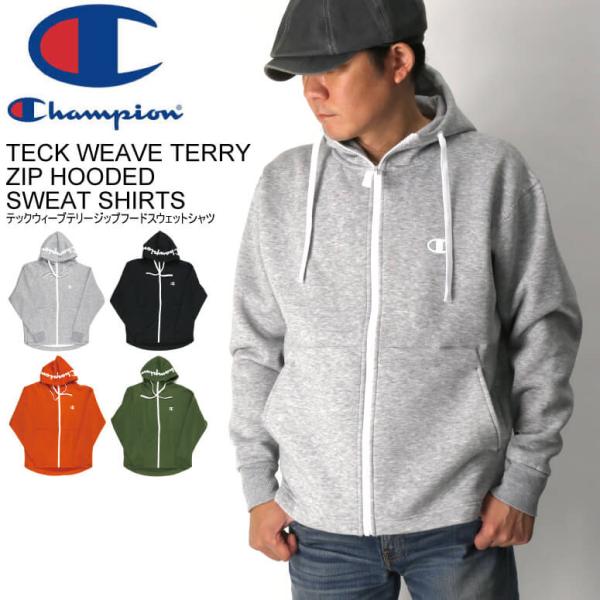 (チャンピオン) Champion テックウィーブ テリー ジップ フーデッド スウェット シャツ ...