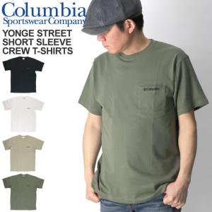 (コロンビア) Columbia ヤングストリート ショートスリーブ クルー ポケット Tシャツ カットソー ロゴ Tシャツ UVカット メンズ レディース｜retom