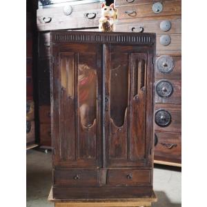 アンティーク水屋箪笥ローボード 大正時代 古録展 送料別 Lサイズ 中古