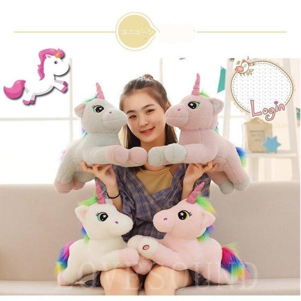 【並行輸入品】ユニコーンぬいぐるみ抱き枕クッションおもちゃ出産祝い誕生日プレゼント彼女子供の日50c...