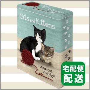 ネコ 雑貨 ブリキ 缶ケース かわいい 猫 グッズ｜retro-design-gallery