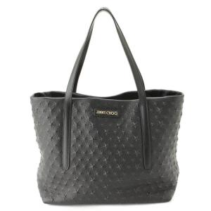 【ジミーチュウ】Jimmy Choo　スターエンボス グレイニーレザー トートバッグ ブラック 【中古】【正規品保証】100561｜retrojp