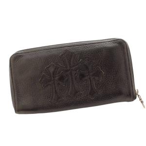 【クロムハーツ】Chrome Hearts　REC F ZIP2 3PATCH セメタリークロスパッチ レザーウォレット 長財布 ブラック 【中古】【正規品保証】113503｜retrojp