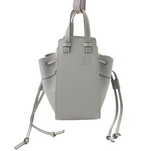 【ロエベ】Loewe　ハンモック ドローストリング ミニ  2WAYショルダーバッグ 314.12 グレー 【中古】【正規品保証】118015