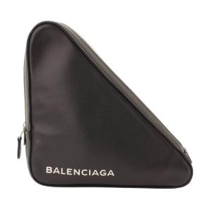 【バレンシアガ】Balenciaga　トライアングル M レザー クラッチバッグ 476976 ブラック 【中古】【正規品保証】135306｜retrojp