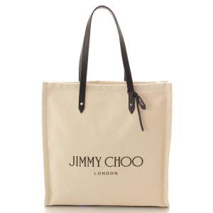 Jimmy Choo　LOGO TOTE FFQ ロゴ キャンバストート ショッピングバッグ ホワイト 未使用 157051｜retrojp