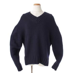 【マディソンブルー】MADISON BLUE　17AW Vネック プルオーバー ニット トップス MB174-8014 ネイビー 00 【中古】【正規品保証】179710｜retrojp