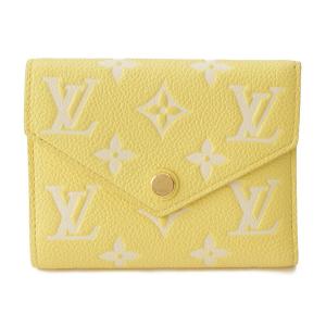 【ルイヴィトン】Louis Vuitton　モノグラムアンプラント ポルトフォイユ・ヴィクトリーヌ 折り財布 M81428 イエロー 184729｜retrojp