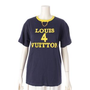 【ルイヴィトン】Louis Vuitton　Louis 4 Vuitton プリント カットソー Tシャツ トップス 1ABCV4 ネイビー 5 【中古】【正規品保証】186935｜retrojp