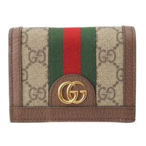 【グッチ】Gucci　GGスプリーム キャンパス オフィディア カードケース 二つ折り財布 マルチカラー 【中古】【正規品保証】192728｜retrojp