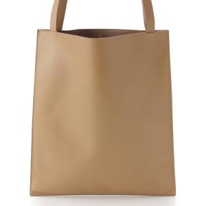 【ザロウ】THE ROW　FLAT TOTE レザー フラットトートバッグ ダークタン 【中古】【正規品保証】194236