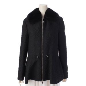 【モンクレール】Moncler　16年 TRILLE ミンクファー ジップアップ ジャケット アウター ブラック 2 【中古】196120｜retrojp