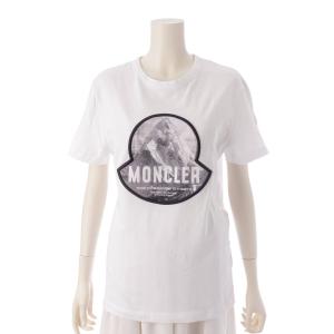 【モンクレール】Moncler　Maglia ロゴ ワッペンプリント コットン 半袖 Tシャツ 8C7A8 ホワイト S 【中古】【正規品保証】196368｜retrojp