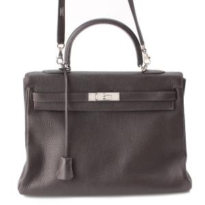 【エルメス】Hermes　□E刻 ケリー32 トリヨンクレマンス 2way ハンドバッグ シルバー金具 ダークブラウン 【中古】【正規品保証】202222｜retrojp