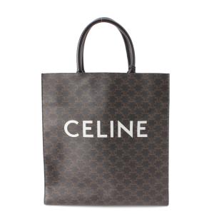 【セリーヌ】Celine　バーティカルカバ ラージ トリオンフ トートバッグ 190972BRJ.38NO ブラウン 【中古】【正規品保証】202492｜retrojp